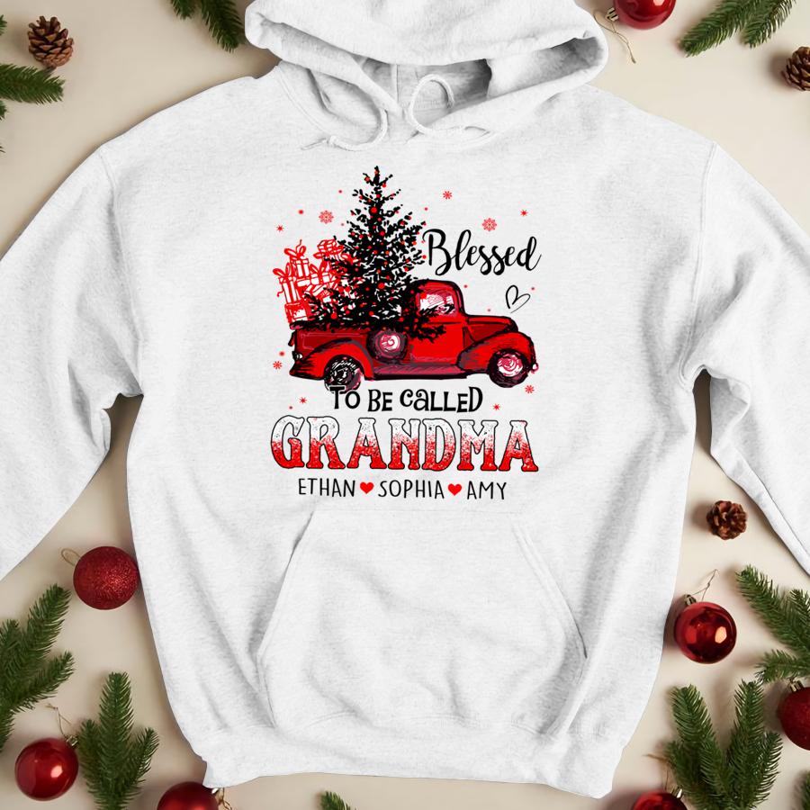 Lovelypod – Hoodie Shirt, Blessed To Be Called Grandma Shirt, Tree Farm Christmas Shirt, Custom Grandma Gift Shirt