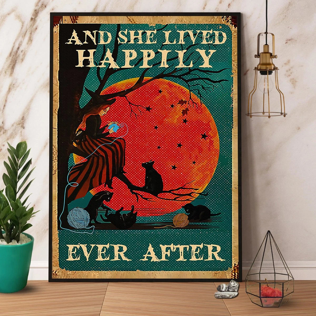 Crochet And She Lived Happily Ever After Halloween Canvas Prints Poster Wall Art