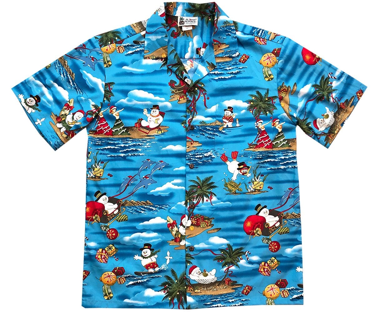 Frosty Dreams Of Hawaiian Bluehawaiian Shirt Made In Summer Beach Shirts Ha76773