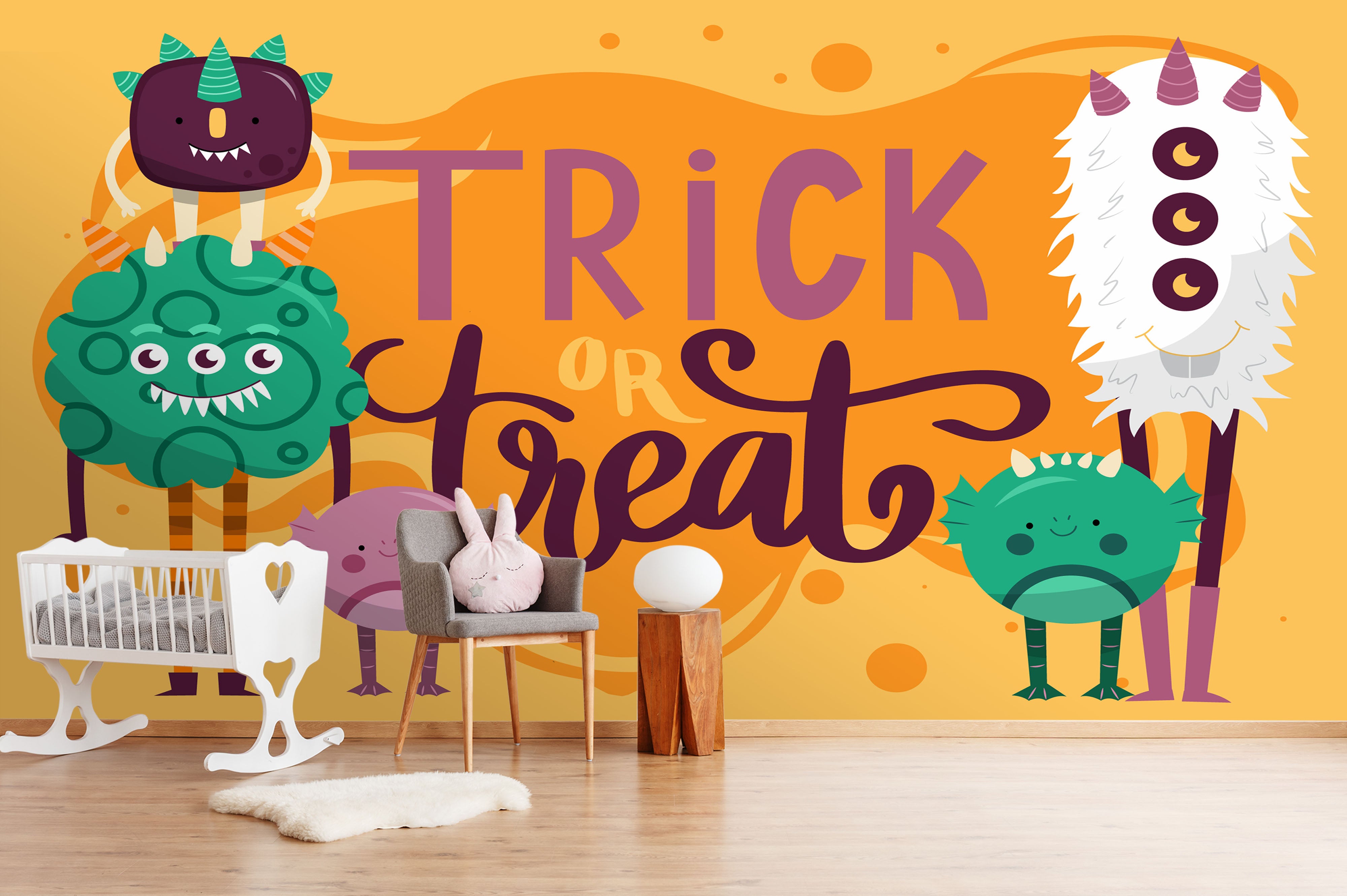 3D Trick Treat Halloween Wall Mural Wallpaper 98