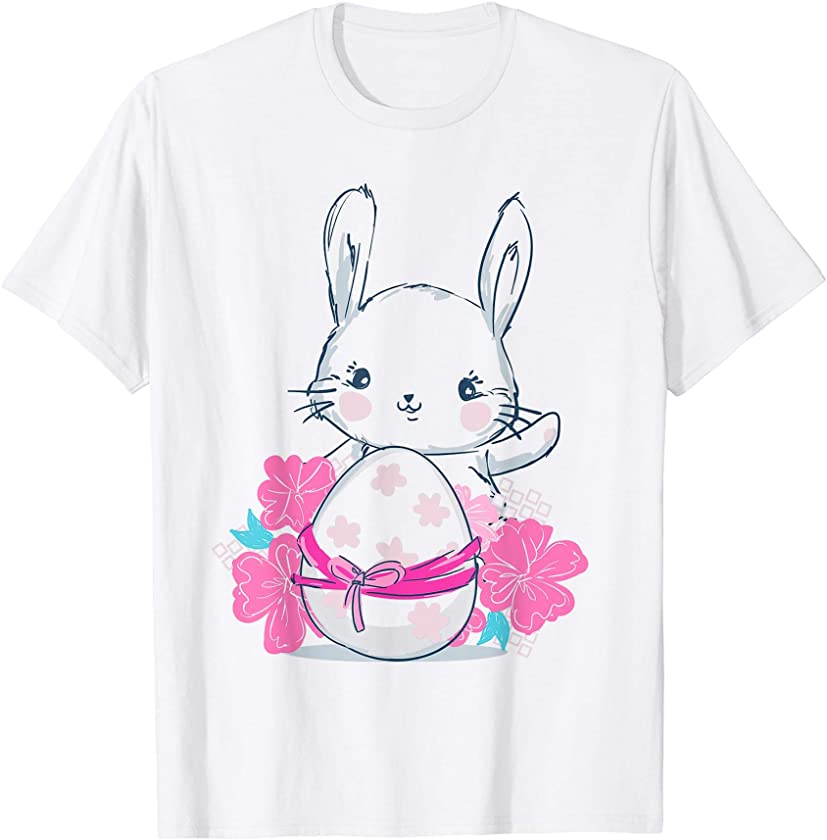 Bunny Face Leopard Print Glasses Cute Rabbit EASTER Womens T-Shirt