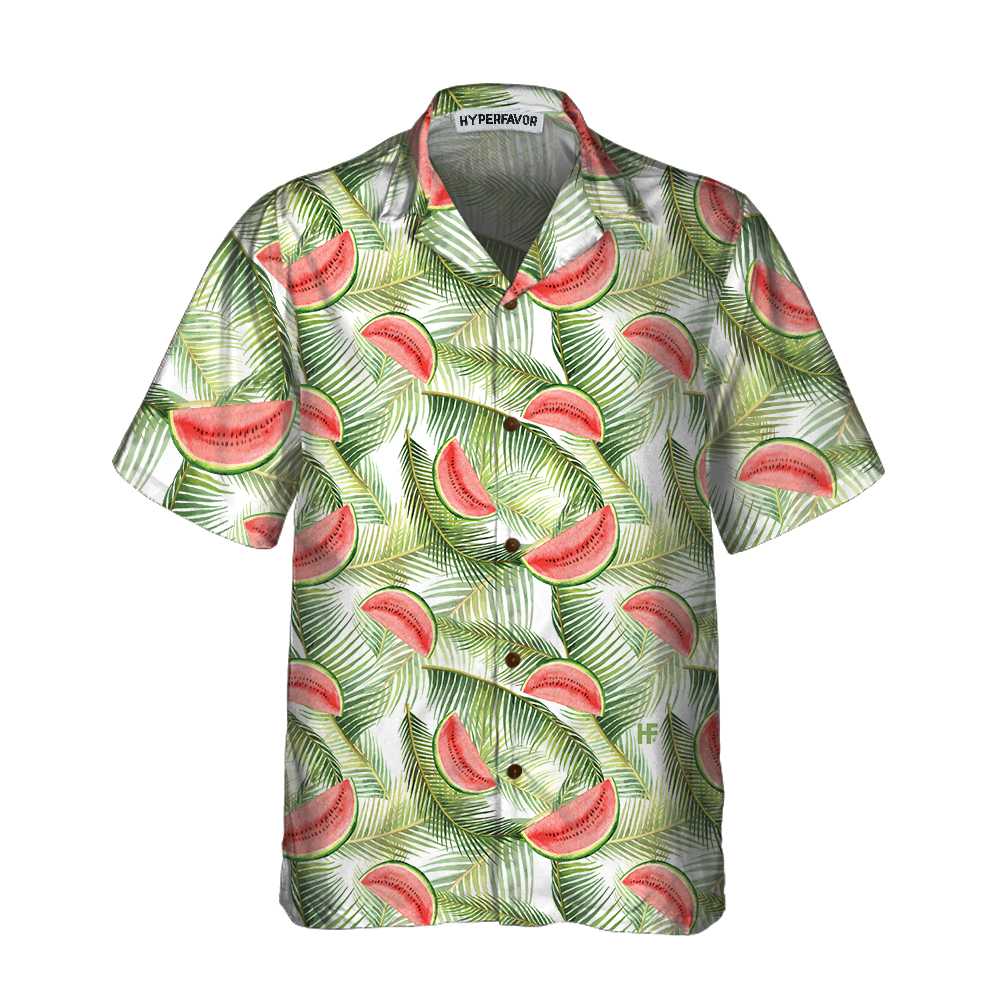 Watercolor Watermelon Tropical Hawaiian Shirt, Watermelon Hawaiian Shirt, Cool Watermelon Shirt For Men & Women