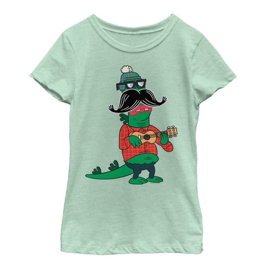 Uncle Grandpa Girl’s Mr. Gus Pluckin Dangerous Mustache T-Shirt