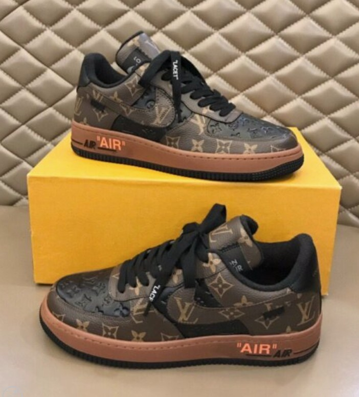 Louis Vuitton x Nike ?Air Force 1? By Virgil Abloh Black-Brown For Men, Men?s Shoes 601906