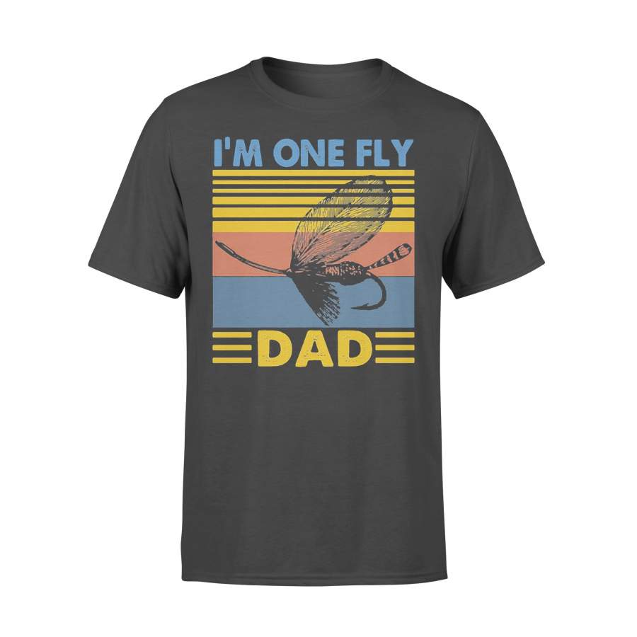 Fishing I’m One Fly Dad Vintage T-Shirt