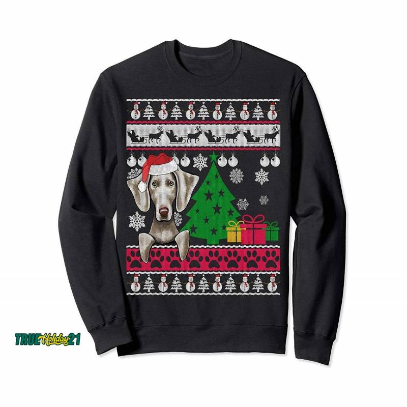 Weimaraner Ugly Christmas Sweater Xmas Dog Gift Shirt