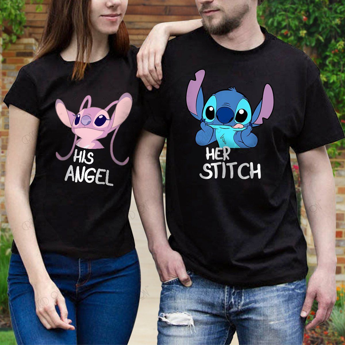 Stitch And Angel Disney Couple T Shirt Merchcustom Trending