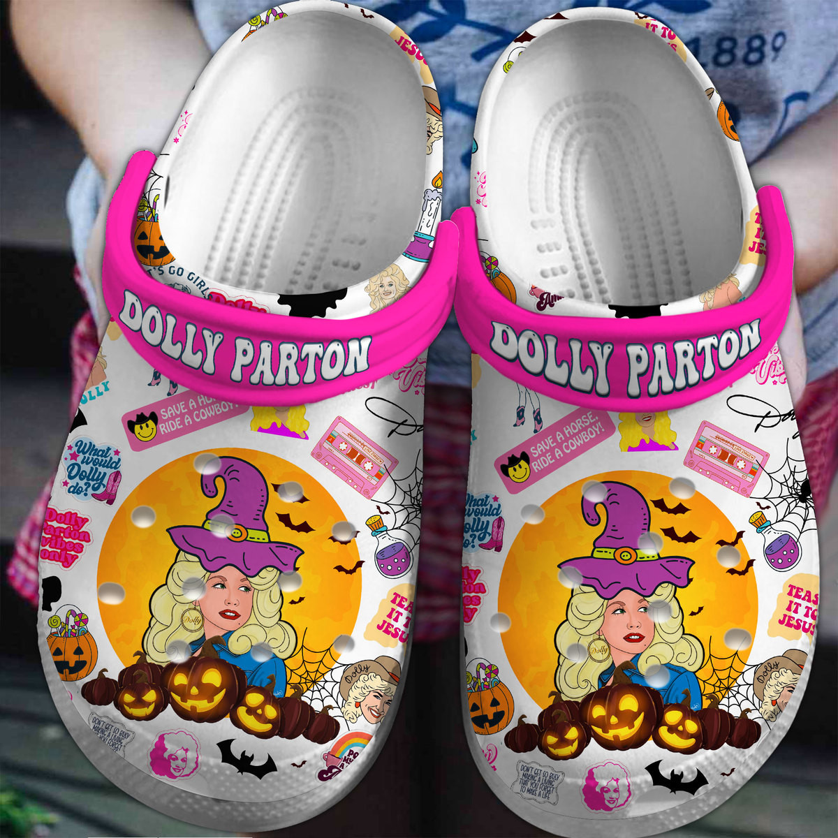 Dolly Parton Music Crocs Crocband Clogs Shoes Comfortable For Men Women and Kids 8