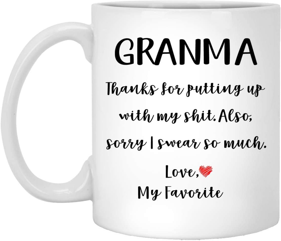 Granma Gifts From Daughter Son – Mothers Day Gifts For Granma Birthday Gifts – Funny Granma Coffee Mug Christmas Gift Ideas For Granma – White – 11Oz