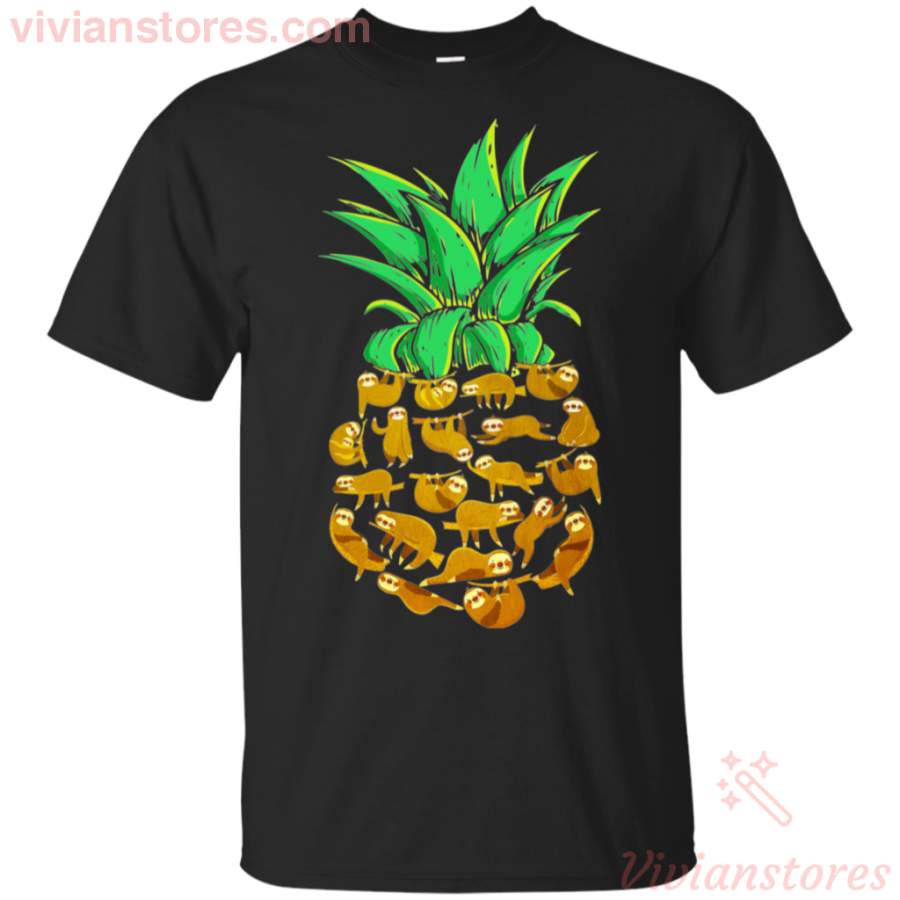 Pineapple Sloth Summer Animal Lover T-shirt VA02