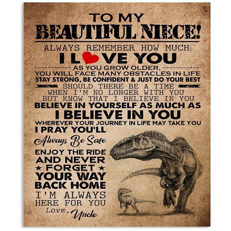 T-Rex Uncle To Niece  Trending For Family Vertical Poster