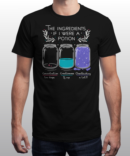 The Ingredients If I Were A Potion Concentration Creativeness Overthinking Standard/Premium T-Shirt