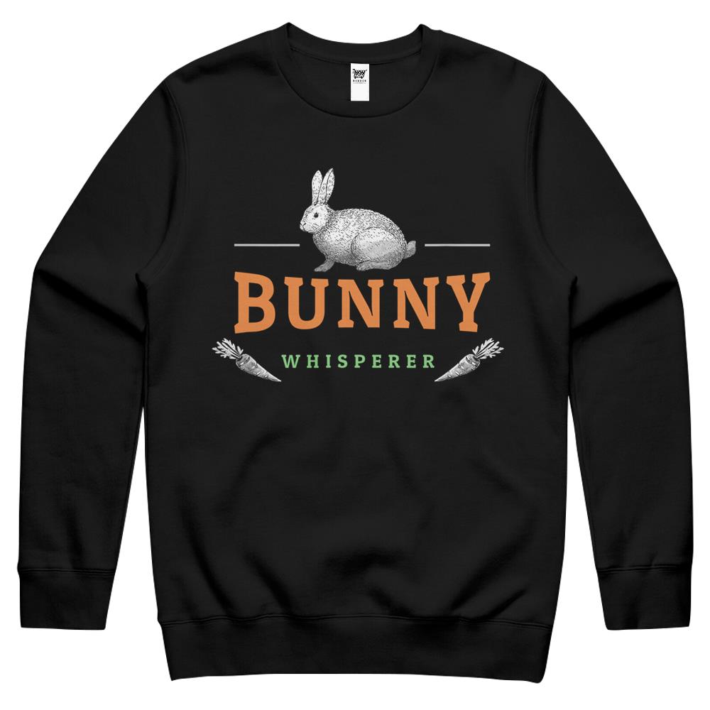 Bunny Whisperer Retro Rabbit Farmer Gift Crewneck Sweatshirt