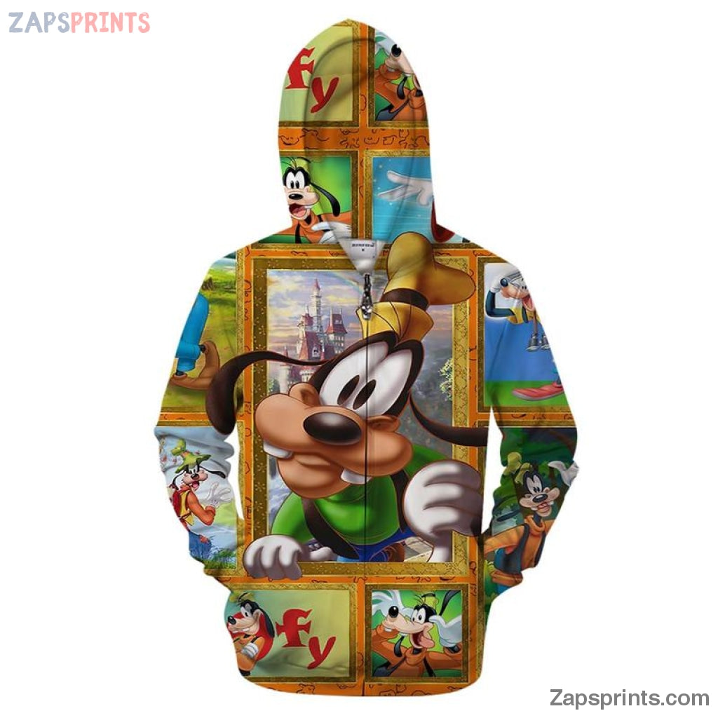 3D Goofy 3D Full Printing Zipper Hoodie