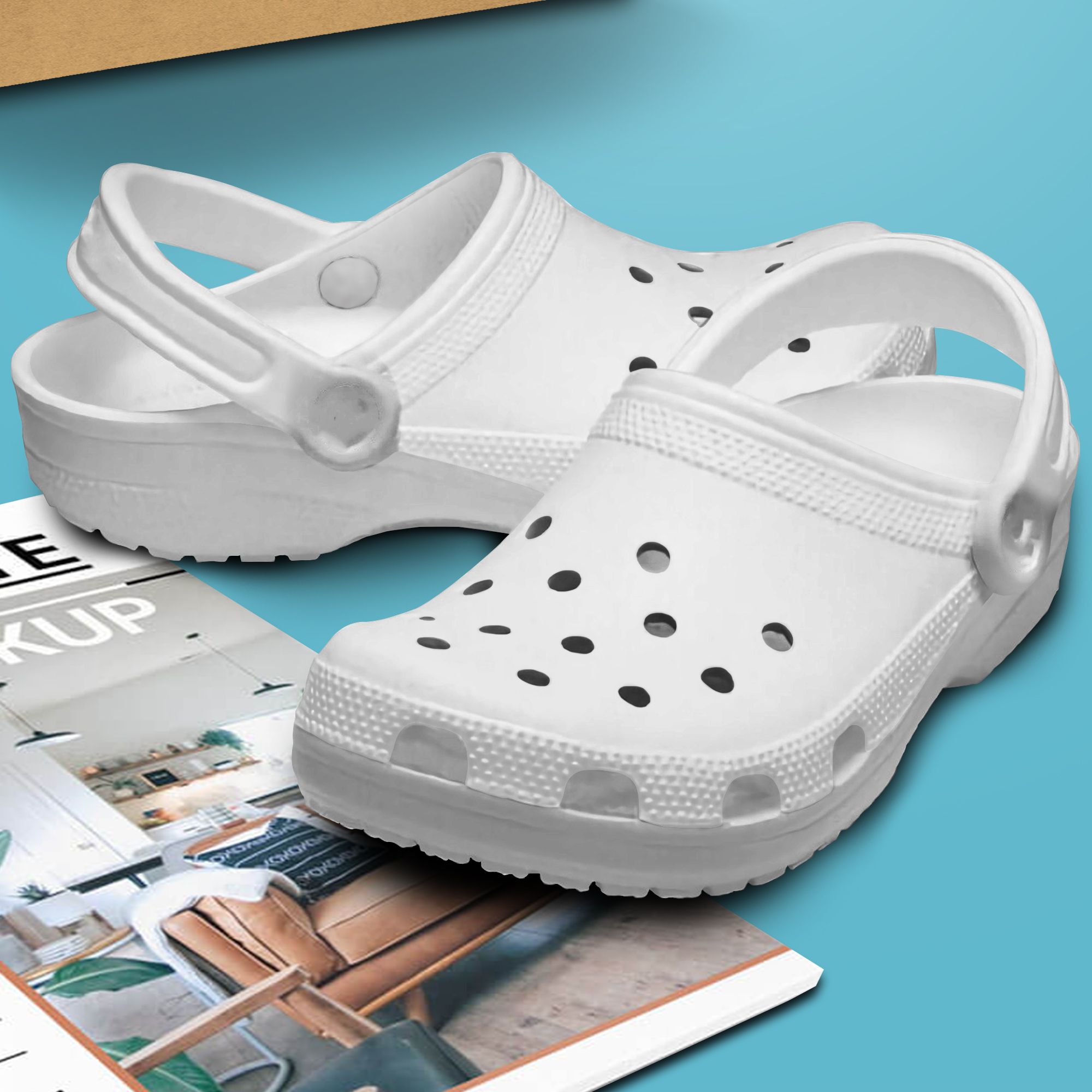 Plain White Original Crocs – Fashionspicex Shop