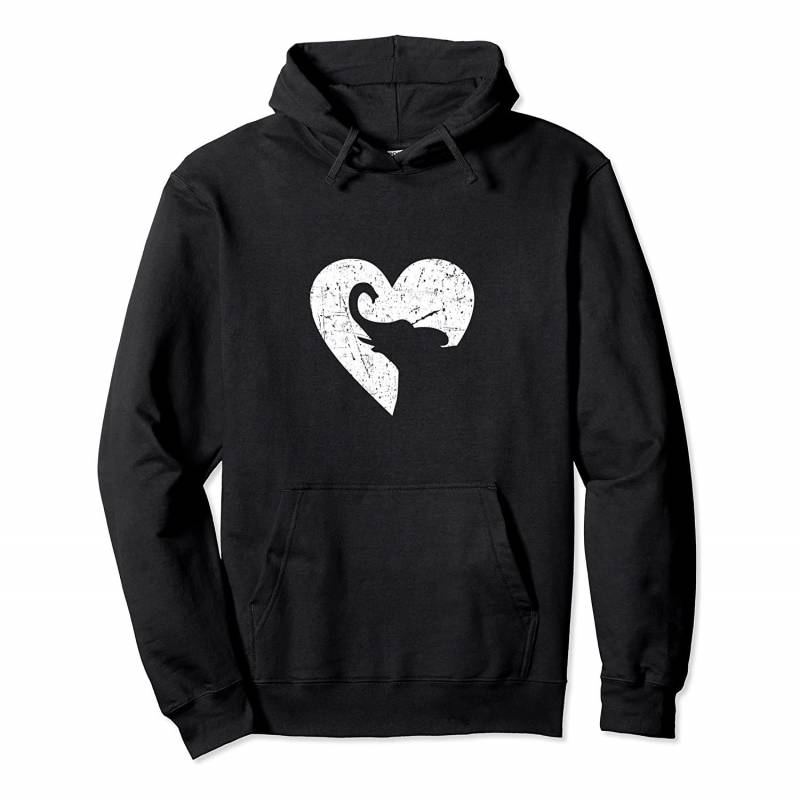 Animal Love Elephant Face Distressed Elephant Lover Hoodie