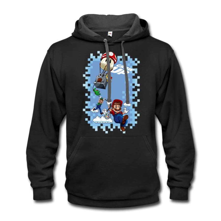 Super Mario Bros Grow Up Contrast Hoodie