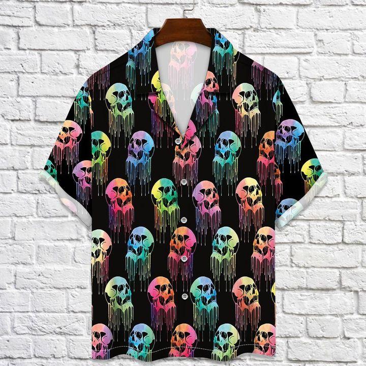 Skull Colorful Hawaii Shirt Ha90554