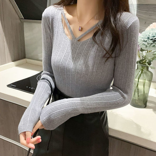 Woman Sweaters Femme Chandails Autumn and Winter V-neck Knitted Women’s Pullover Knitted Sweater Pull Hiver alx