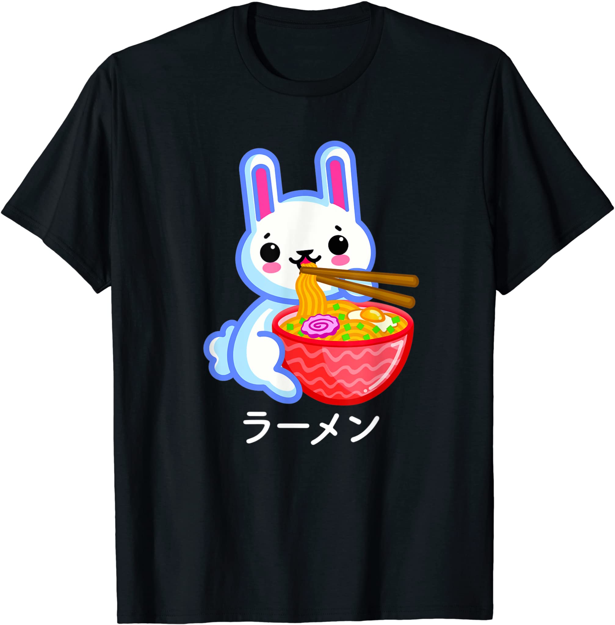 Rabbit Ramen Noodles Cute Bunny Lover Kawaii Japanese Anime T-Shirt