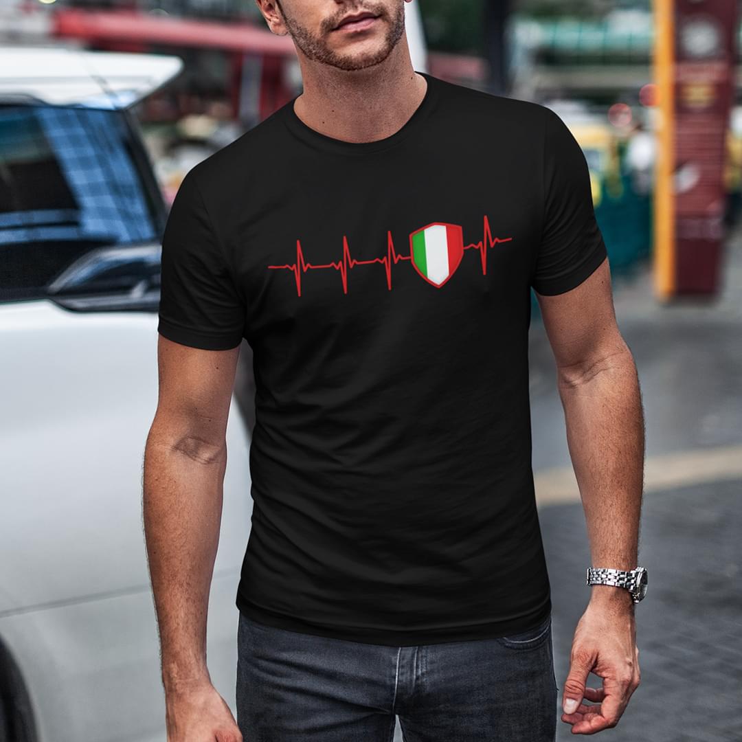 Italian Love Heart Beat Standard Men T-shirt