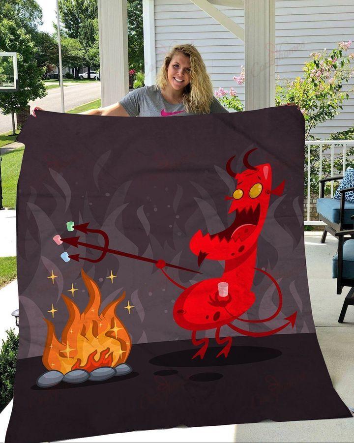 Devil Halloween Fleece Blankets, Halloween Blanket, Halloween Throw Blanket, Halloween Fleece Blanket – Blanket, 30X40, Blanket Sofa Bed