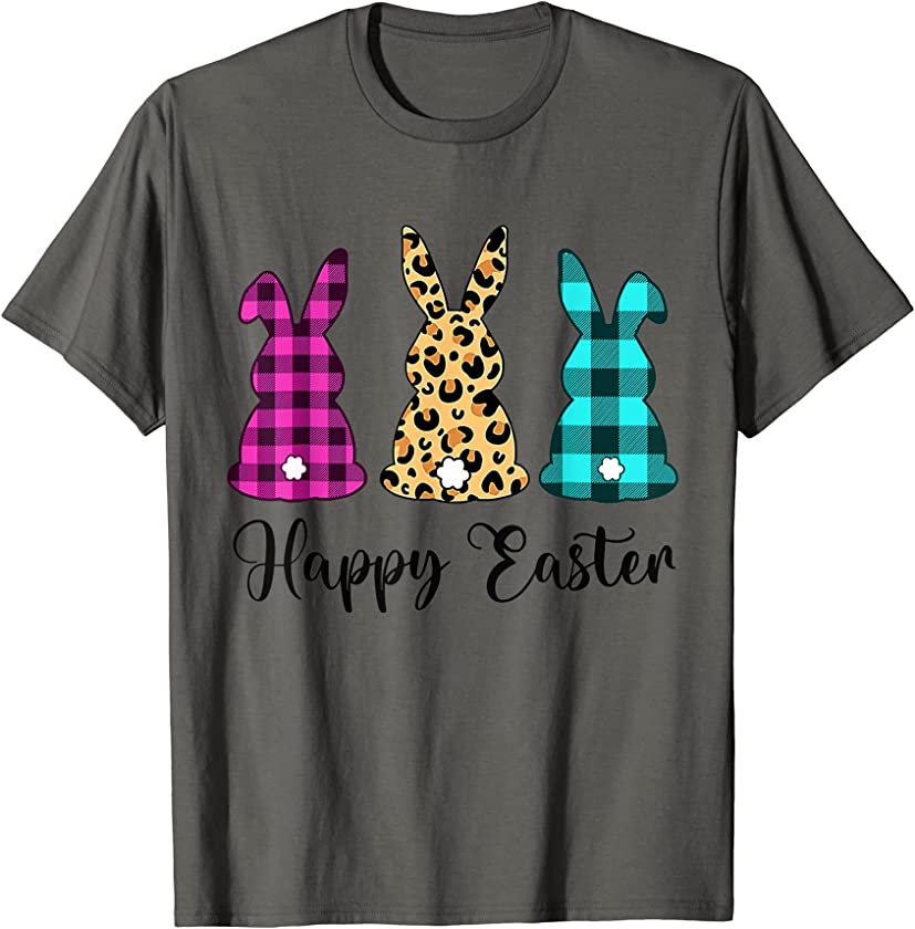 Leopard Easter Bunny Rabbit Trio Cute Happy Easter Funny T-Shirt