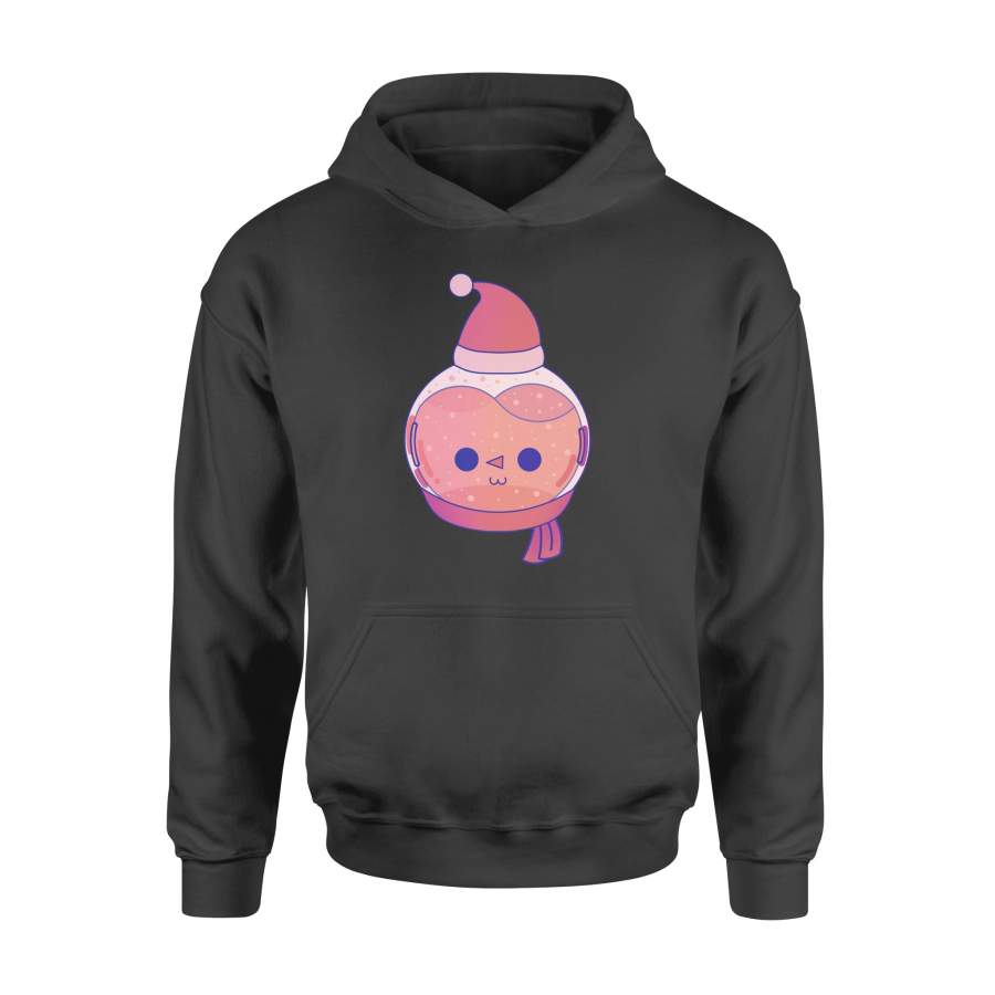 Christmas Gift Pink Snow Globes Wear Santa Hat – Standard Hoodie