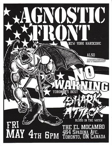 Agnostic Front Shark Attack Punk Hardcore Flyer Shirt