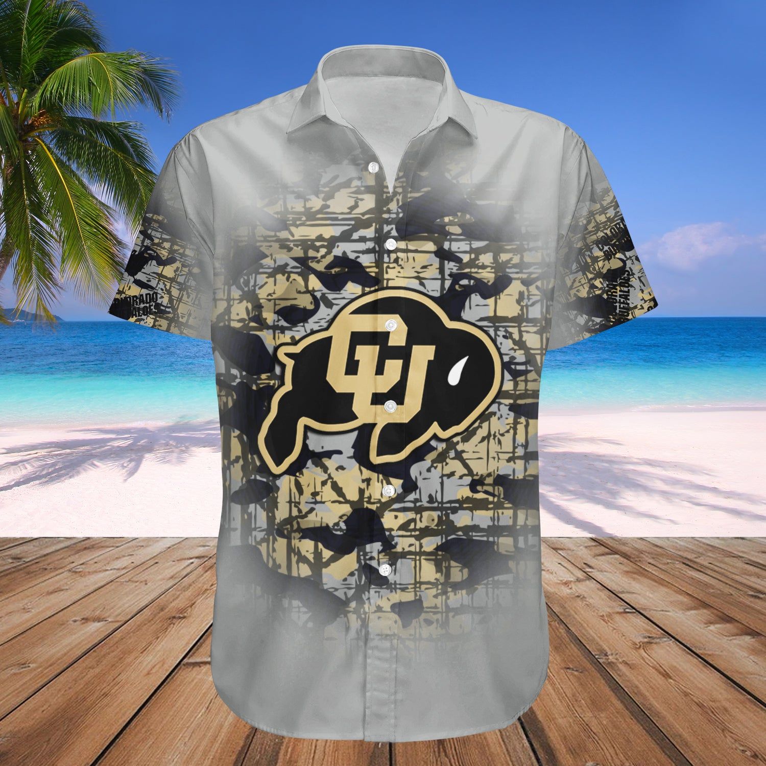 Colorado Buffaloes Hawaii Shirt Camouflage Vintage – NCCA