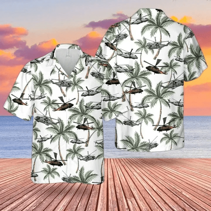 Amazing Helicopter Palm Tree Unisex Hawaii Aloha Shirts Dh Ha65436