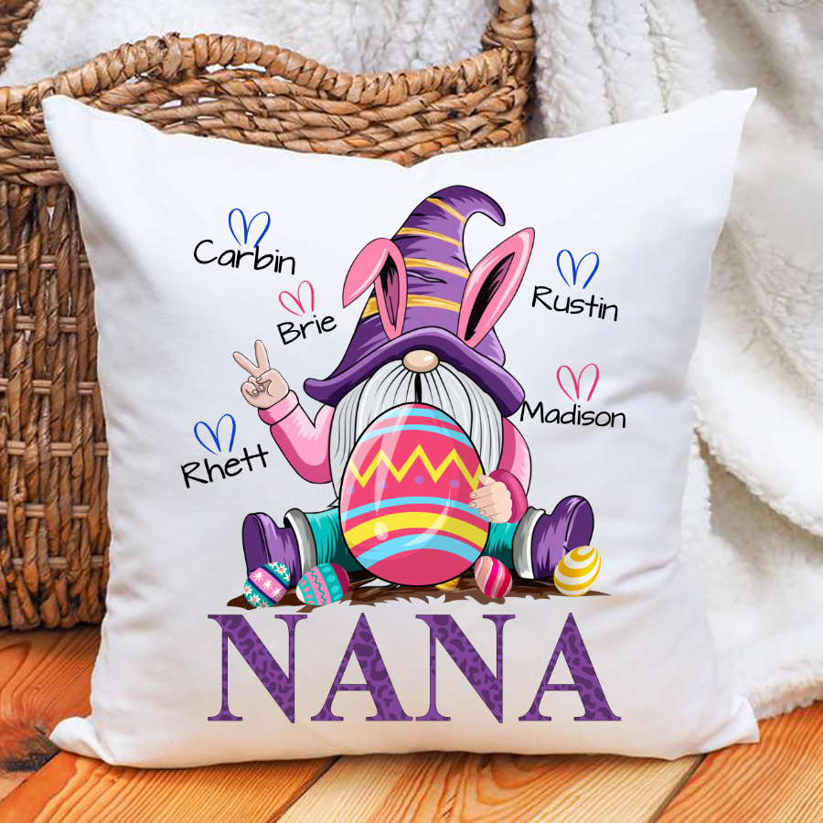 Nana Gnomes Bunny Cute Indoor Pillow