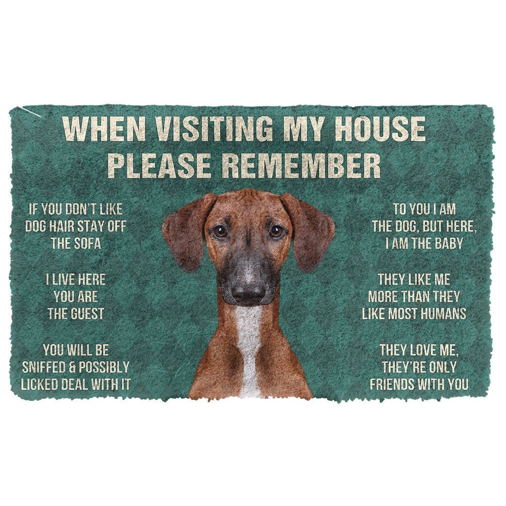 Gearhumans  GearHuman 3D Please Remember Azawakh Dogs House Rules Custom Doormat