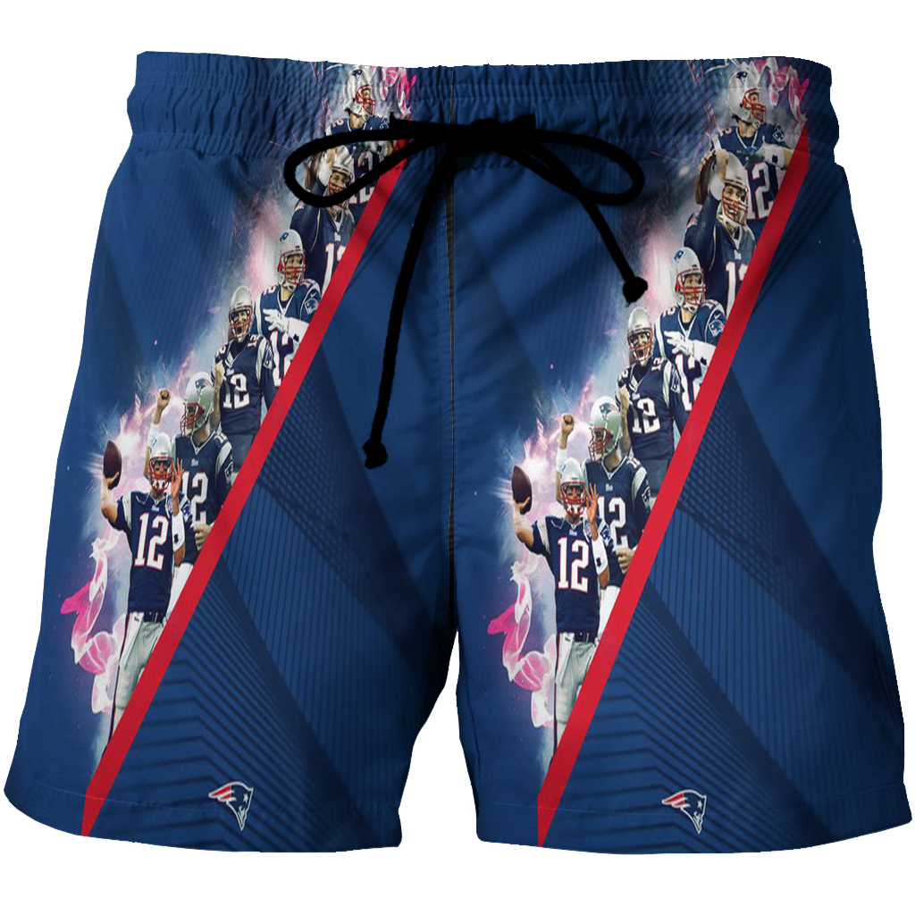 New England Patriots Tom Brady13 3D All Over Print Summer Beach Hawaiian Short