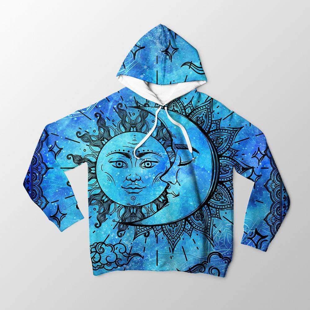 Vintage night sun and moon by McAshe Hoodie