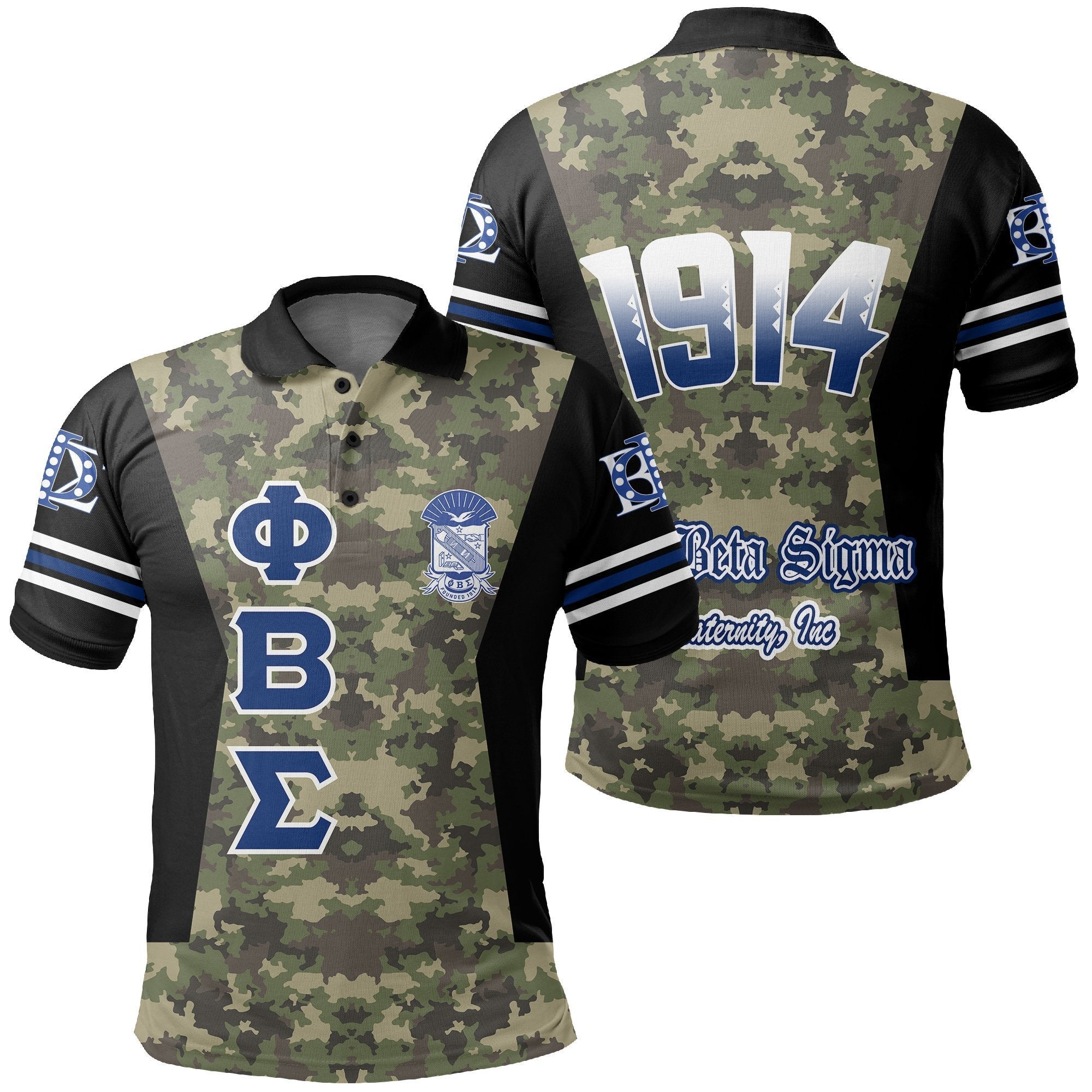 Fraternity Polo – Phi Beta Sigma Fraternity Camouflage Polo Shirt Jn