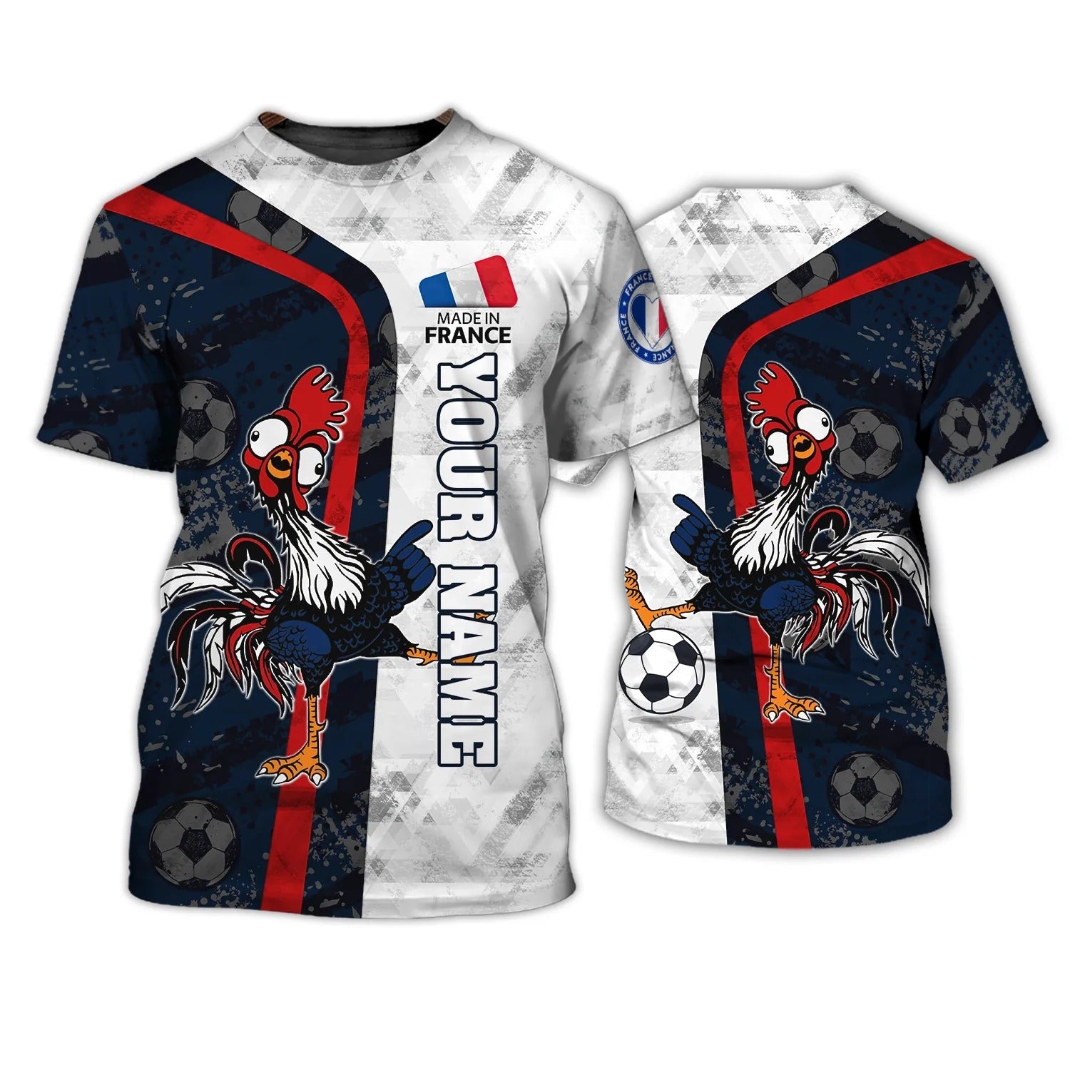 Rooster France Football T Shirt For Men Women, Support France Football Team Shirt, France Fan Gift