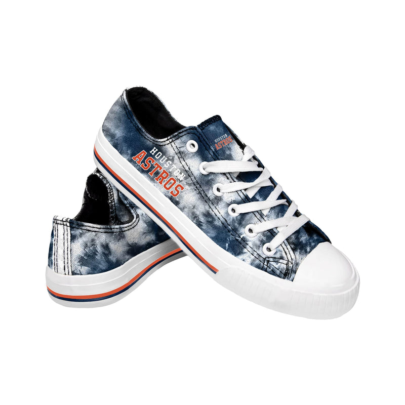 Houston Astros MLB Womens Low Top Tie-Dye Canvas Shoe