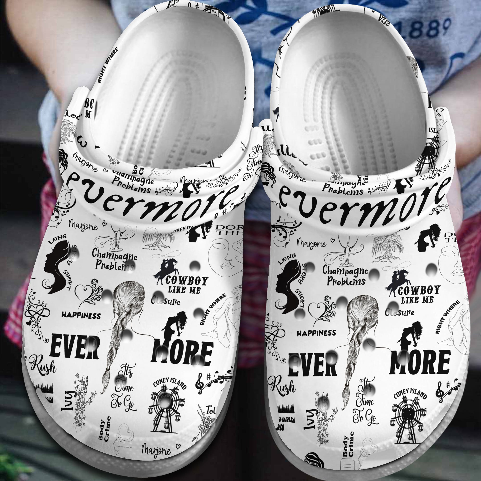 Taylor Swift Music Evermore Crocss Crocband Clogs Shoes Comfortable For Men Women And Kids Do58T9Aq-2