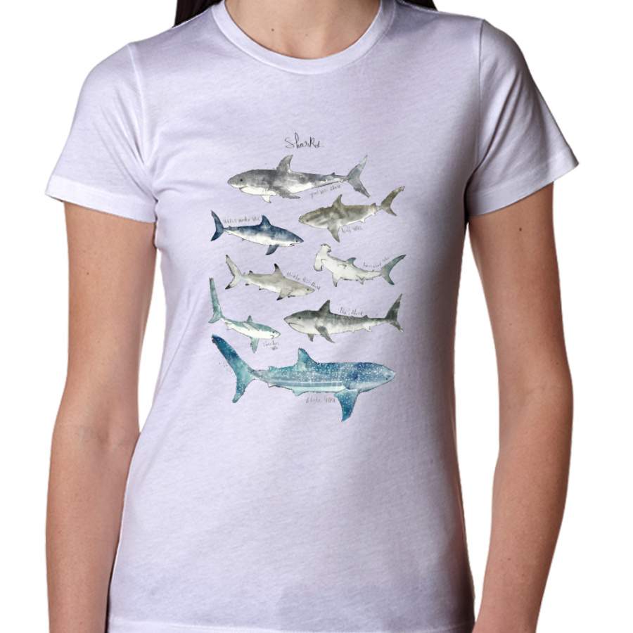 Sharks – Landscape Format Women T-Shirt