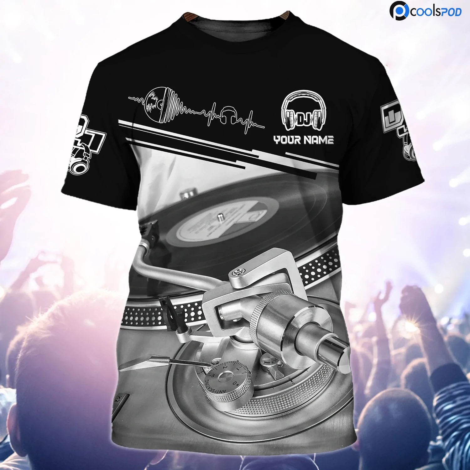 Custom Heatbeat Dj T Shirt For Men Women, Night Club Bar Shirt Uniform, Dj Gift, Music Lover Gift