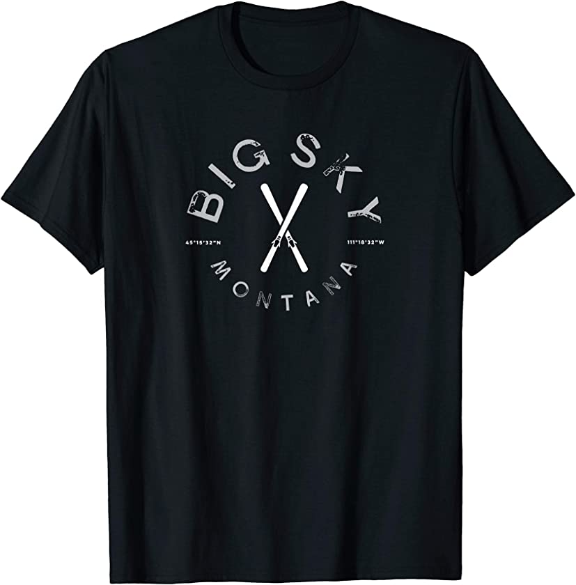 Big Sky Montana Vintage Graphic Ski T-Shirt