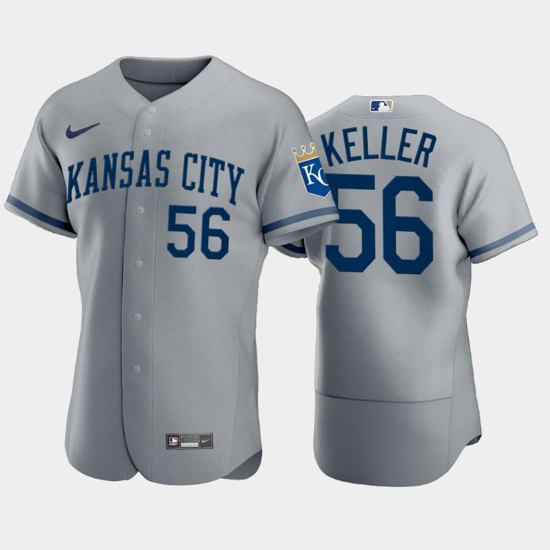 Brad Keller 56 Kansas City Royals 2022-23 Gray Men’s Jersey