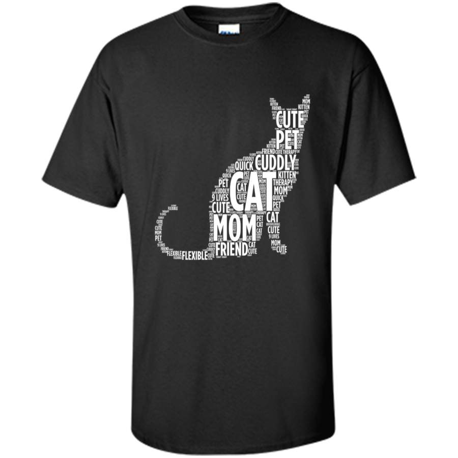 Cute Cat Mom Word Cloud – Pet & Kitten Lovers T-Shirt