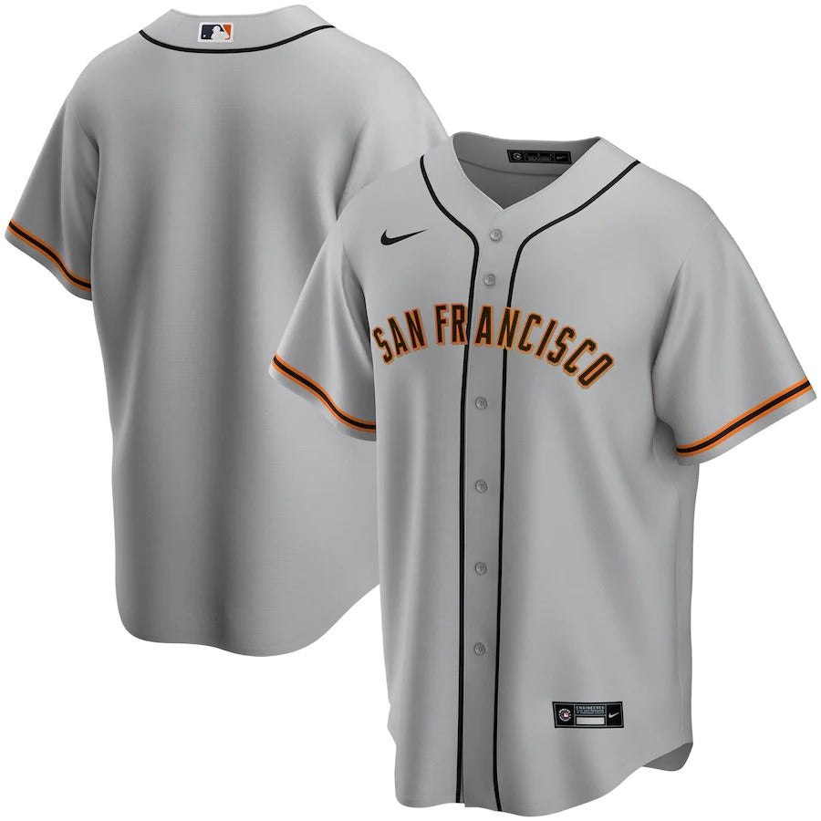 Men’S San Francisco Giants Nike Gray Road Replica Team Jersey