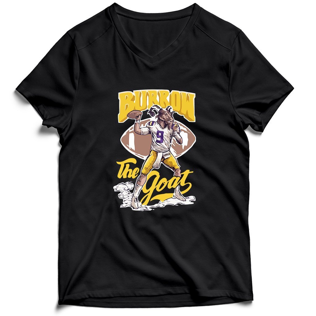 Tigers Joe Burrow The Goat Game Day Men’s V-Neck Tee T-Shirt