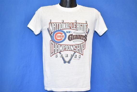 80S San Francisco Giants Chicago Cubs 1989 Nlcs Shirt