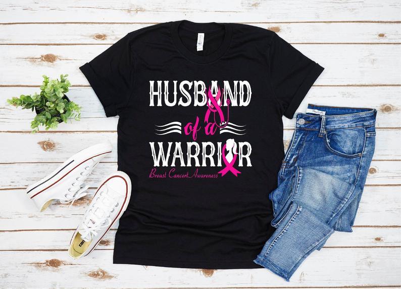 Breast Cancer Awareness Husband Of Warrior Pink Gift T-Shirt T-Shirt – Breast Cancer Awareness Shirt