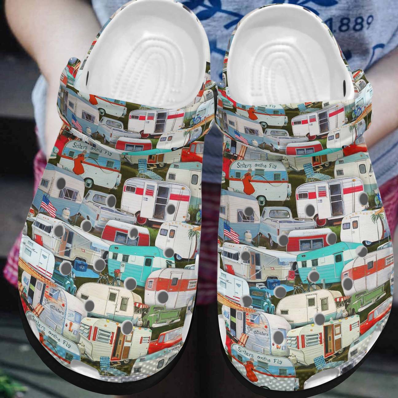 Camping Personalized Clog, Custom Name, Text, Color, Number Fashion Style For Women, Men, Kid, Print 3D Campground