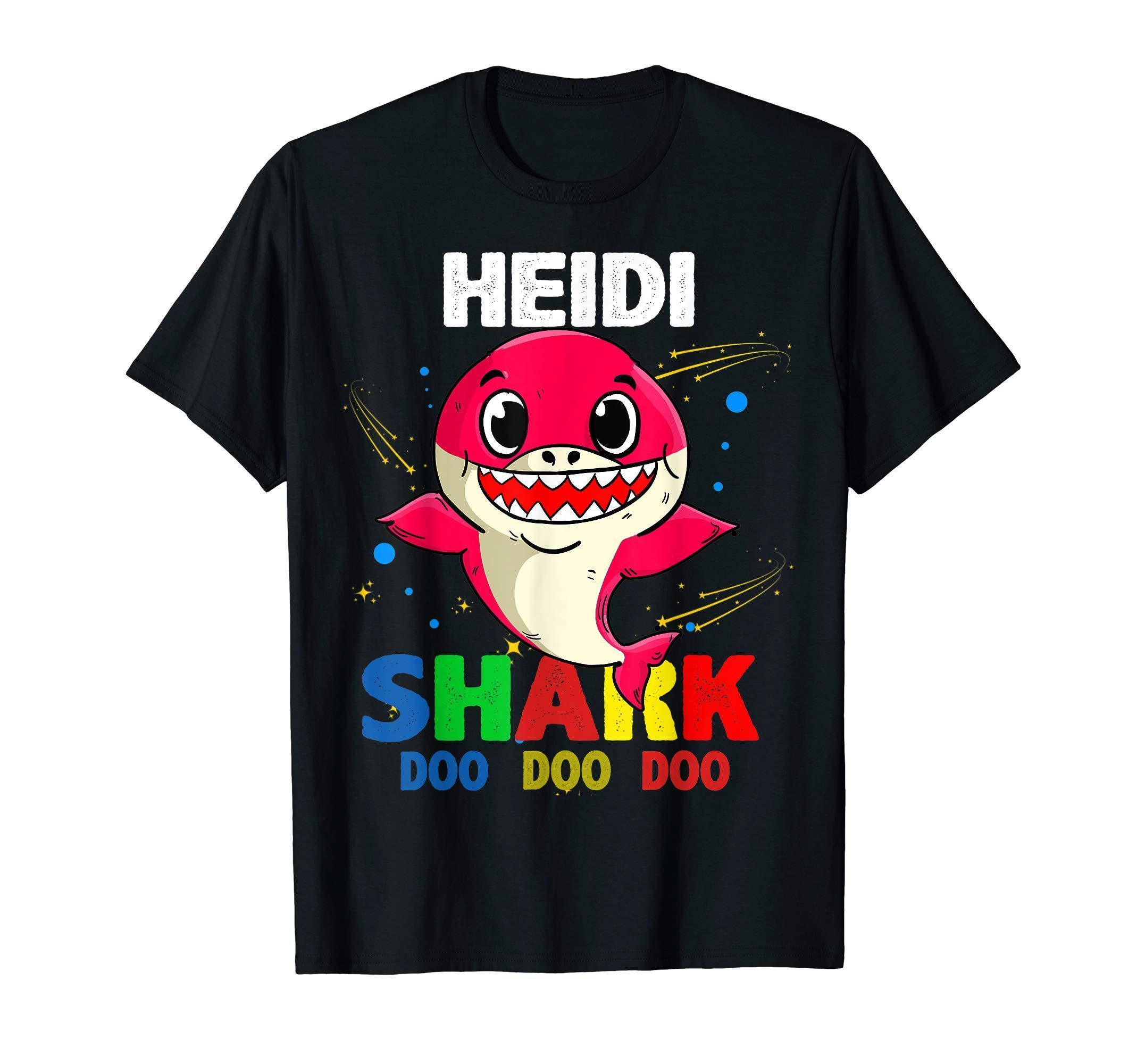 Custom Name Heidi Shark Doo Doo Doo Shark Funny T Shirt